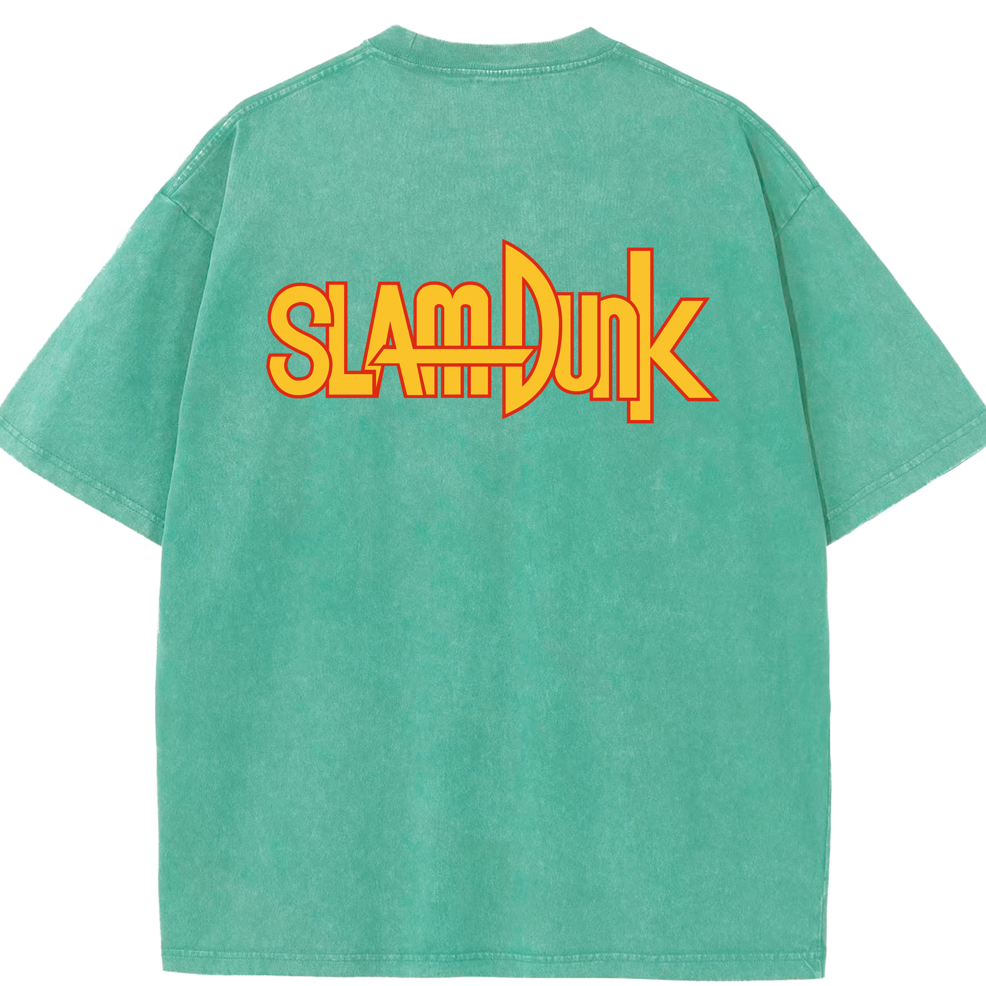 SLAM DUNK／スラムダンク 綿100% ヴィンテージ風 半袖Tシャツ（背面プリント）